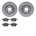 Dynamic Friction Co 7502-74232, Rotors-Drilled and Slotted-Silver with 5000 Advanced Brake Pads, Zinc Coated 7502-74232